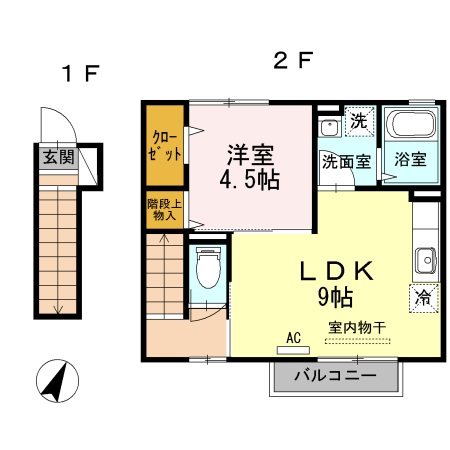 カルチェラタン 充実設備の1ＬＤＫです。