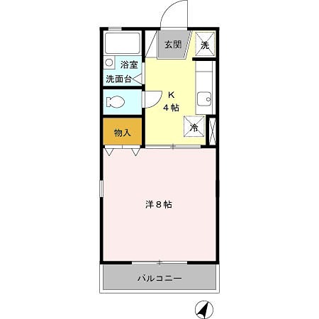 コスモスB 単身者さんにオススメの間取りです。