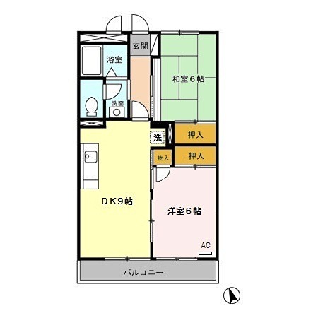 中野ハイム 住み分け便利な間取りです。