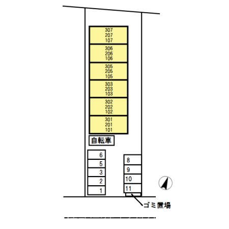 中野ハイム 区画図です。