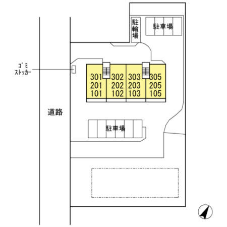 セジュールラフィネ 配置図です。
