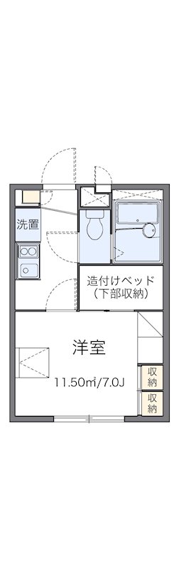 レオパレスTAKIYAMA 単身さんにオススメの間取りです。