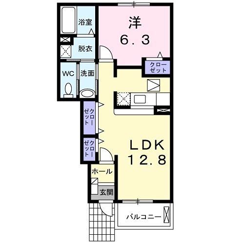 Ｋハウス4 カップル、新婚さんにオススメの１ＬＤＫです。