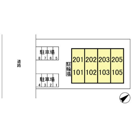サンパレストミタ 配置図です。