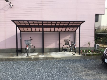 サンパレストミタ 駐輪場です。