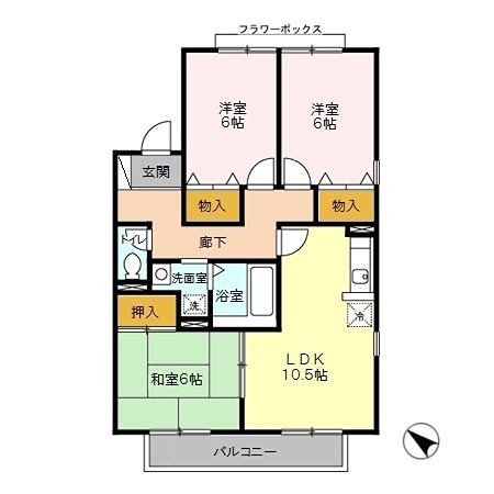 ヴィラージュ 新婚さん、ファミリーさんにオススメの間取りです。