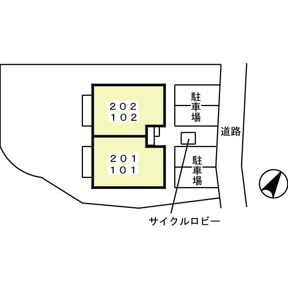 ヴィラージュ 見取り図です。