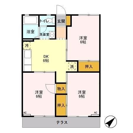 サンパレストミタ 全室洋室です。