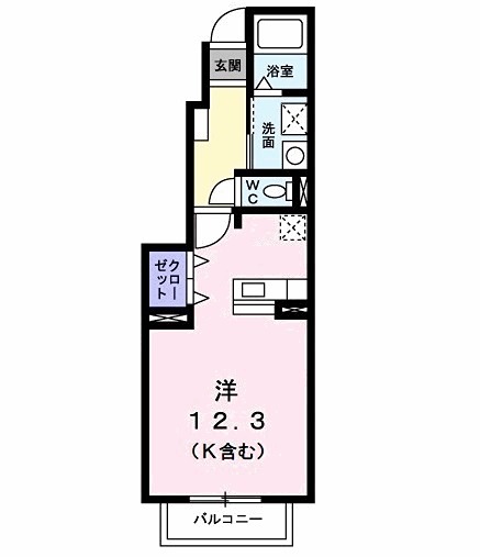 エスポワール３ 収納豊富でお部屋が広く使えます。