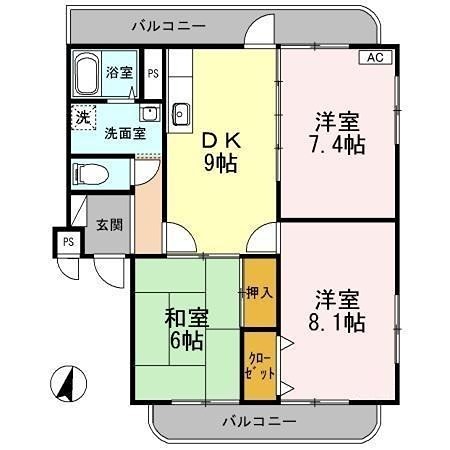 エミネンスさくら 新婚さん、ファミリーさんにオススメの間取りです。