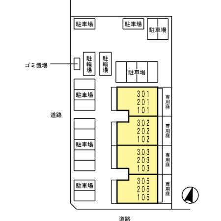 エミネンスさくら 配置図です。