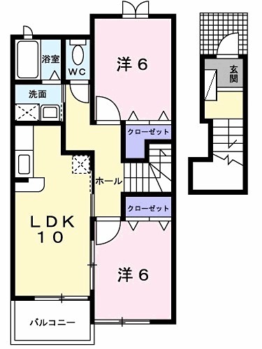 アプリコット 新婚さん、ファミリーさんにおススメの2LDKのお部屋です。