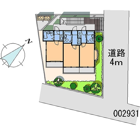 レオパレス小比企 配置図です。