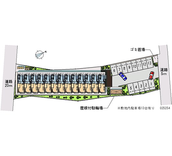 レオパレスHSIRIVER2 配置図です。