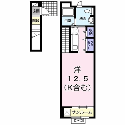 カーサヴェルデ 広々とした１Ｋでゆったりおくつろぎ頂けます。