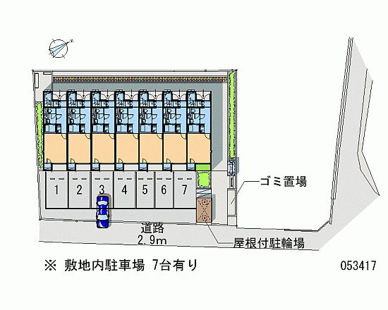 レオネクストWindBell 敷地内に駐輪場ございます。