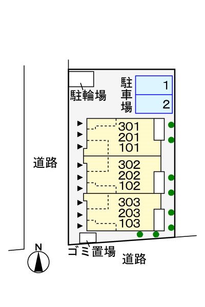 スペチアーレ平岡 見取り図です。