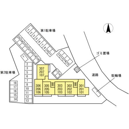 ゼファーコート２ 配置図です。