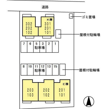 グランボヌールＫＥ 見取り図です。
