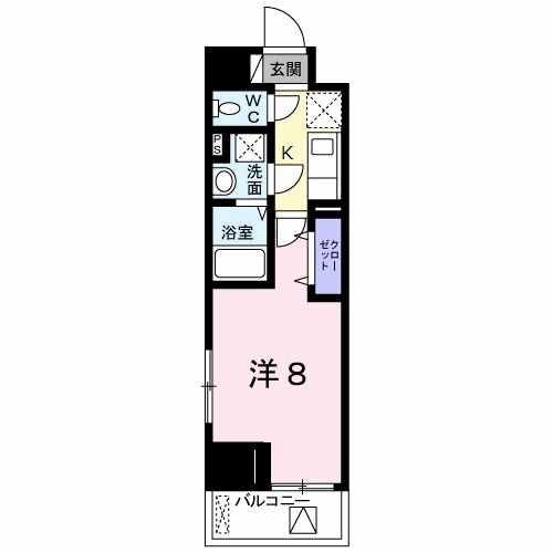 サンパラスト 人気のバストイレ別広めの１Ｋでゆったりお暮しいただけます。