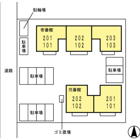 エスポワール壱番館 配置図です。