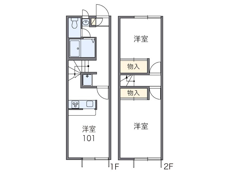 レオパレス栄2 新婚さん、ファミリーさんにオススメの間取りです。