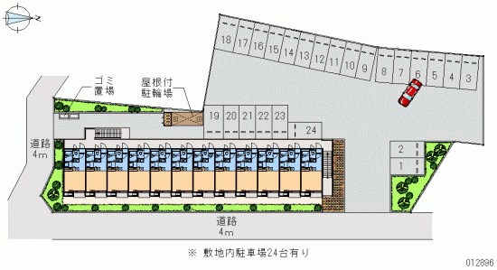 レオパレス琴ヶ原 敷地内全体図です。