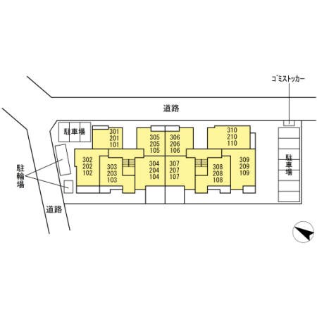 パレスグランディオーサ 敷地内駐車場です。