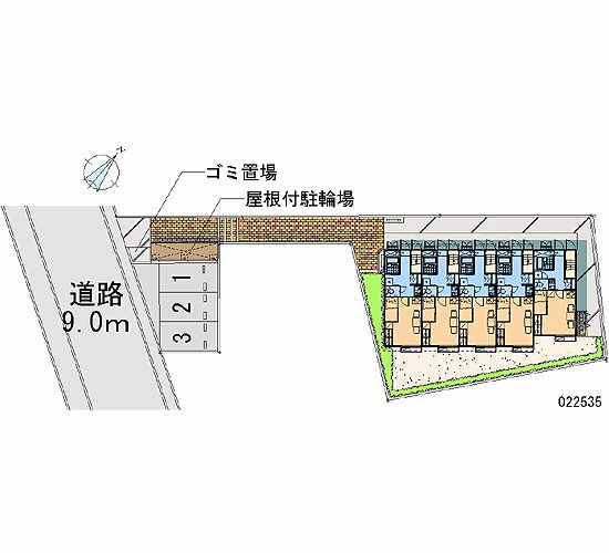 レオパレスセラピィマキ 敷地内全体図です。