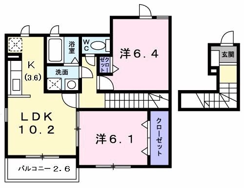 グランシェル 全居室洋室の2ＬＤＫ。