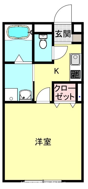 アムールエビス 人気のバストイレ別のお部屋です。