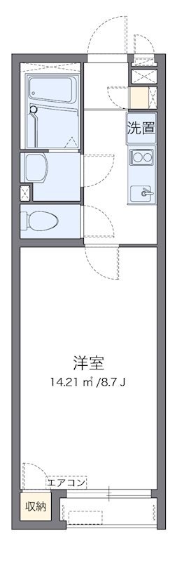 クレイノフリューリング 単身者さんにオススメの間取りです。