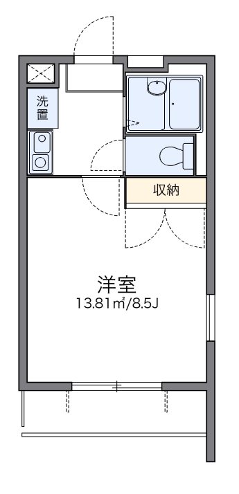 レオパレスビューフレア 単身者さんにおすすめの間取りです。