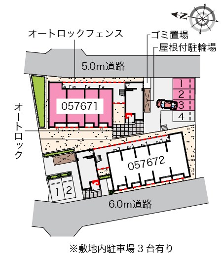 クレイノＫＥＥＰＮＥＸＴ4 敷地内全体図です。