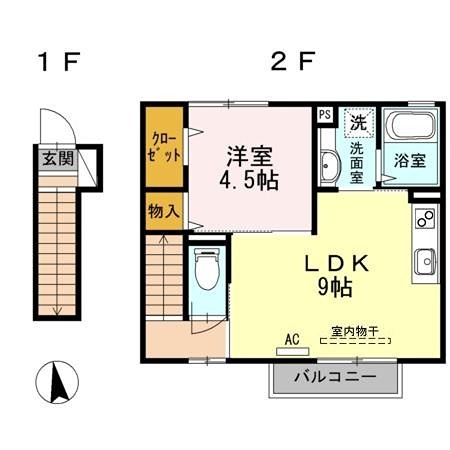 ベルツリー上川原 充実設備の１LDK。