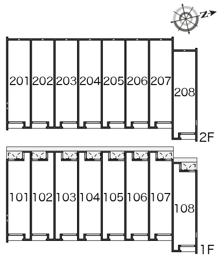 クレイノＴヴィルヌーブ6 配置図です。