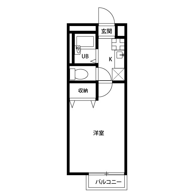 アムールセレステ バストイレ別、エアコン、浴室乾燥機付き1K☆