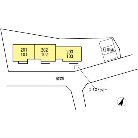 サニーフラット 配置図です。