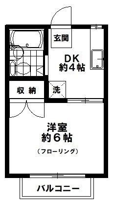 エステートピア八王子 キッチンが広めで使いやすい１ＤＫです。