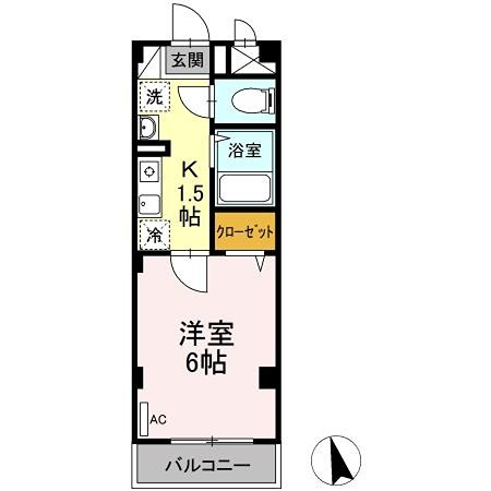 アバンウェルディッツォ 一人暮らしにちょうど良いお部屋です。