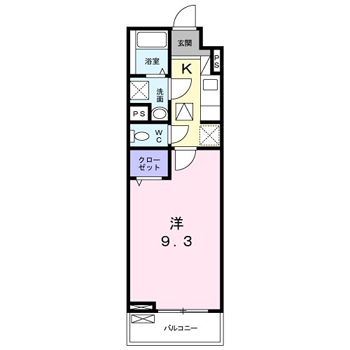 ヴィラサンライズ 単身さんにオススメの間取りです。