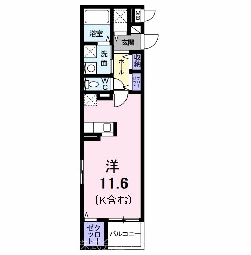 オークヴィラ バストイレ別、独立洗面台完備の１Ｋです。