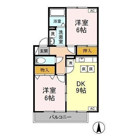 グレースプラザ 経済的な都市ガスのお部屋です。