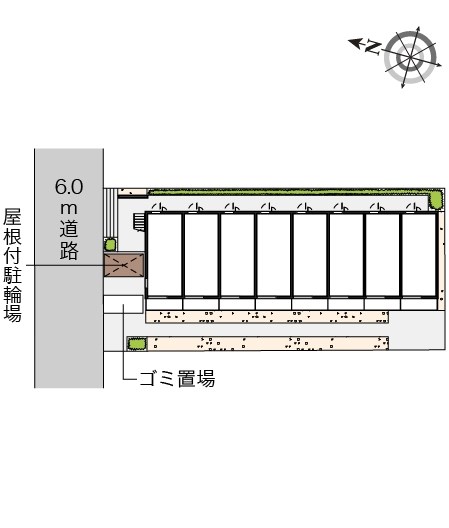 クレイノヴェリテ 敷地内に屋根付き駐輪場ございます。