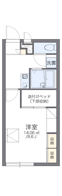 レオパレスアーベントロート 単身さんにオススメの間取りです。