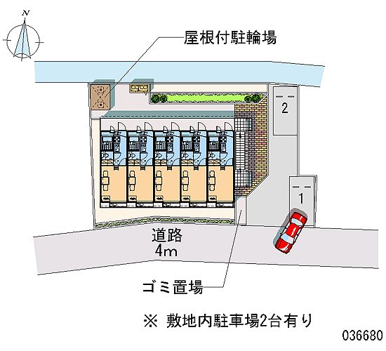レオパレスハーモニー 見取り図です。