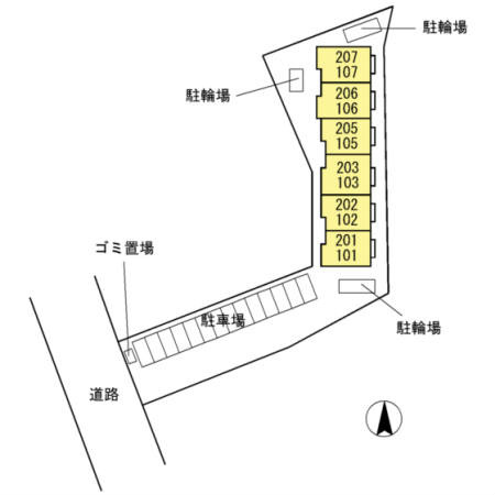 ローズコート落合 配置図です。