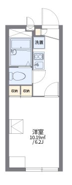 レオパレスアイステイ 単身さんにオススメの1Kの間取りです。