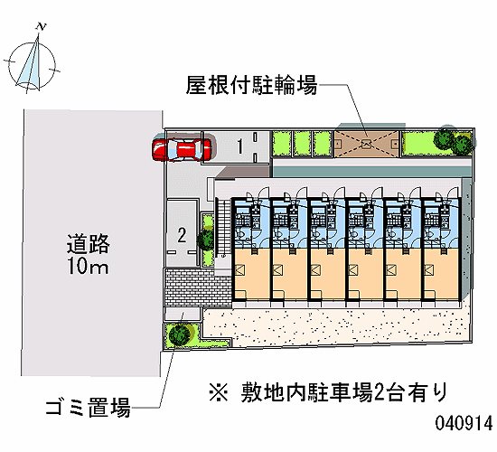 レオパレスルミエール本町 配置図です。