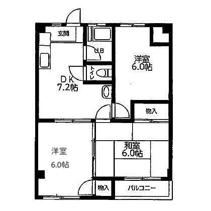 ファミーユ落合 住み分け便利な間取りです。